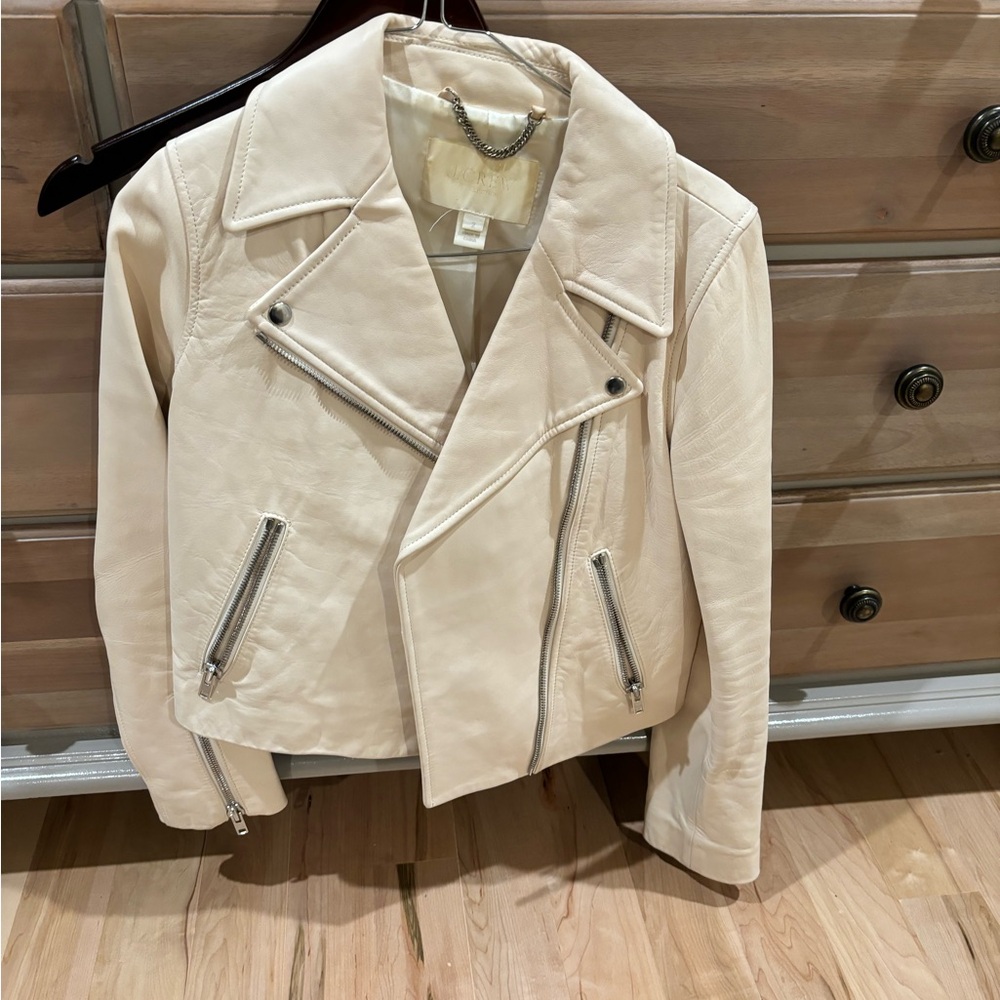 Well loved jcrew leather jacket